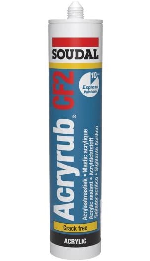 Soudal Acryrub CF2 | Acrylaatkit | Wit | 310 ml - 121616