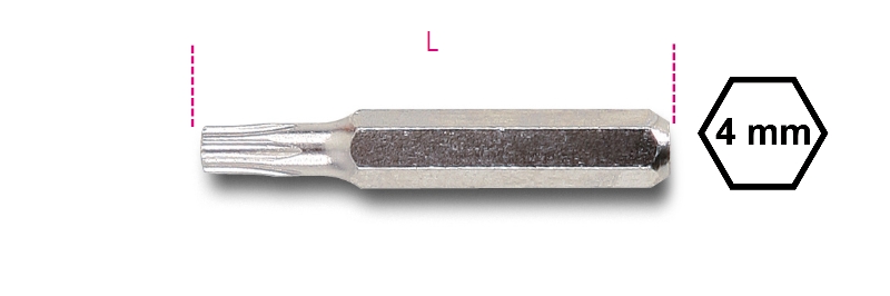 Beta 4-mm bits voor schroeven met Tamper Resistant Torx® profiel 1256RTX 9 - 012560054