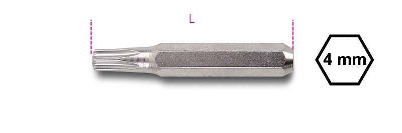Beta 4-mm bits voor schroeven met Torx® profiel 1256TX 8 - 012560046