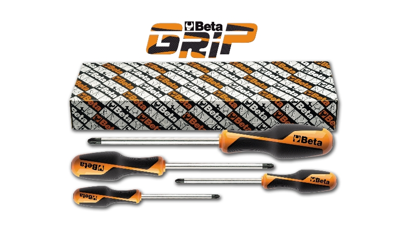 Beta 4-delig set schroevendraaier voor Pozidriv®-Supadriv® kruiskopschroeven (art.1269PZ) 1269PZ/S4 - 012690304