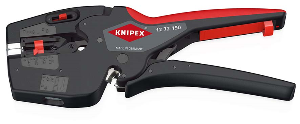Knipex NexStrip® multitool voor elektriciens | Antislip kunststof bekleding | Lengte 190 mm - 12 72 190 SB