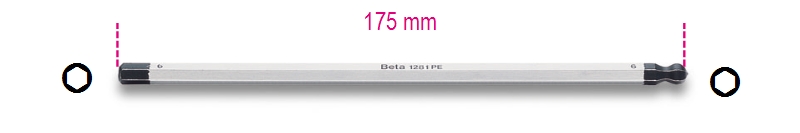 Beta Omkeerbare schroevendraaier klingen voor inbus schroeven 1281PE 5 - 012810345