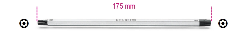 Beta Omkeerbare schroevendraaier klingen voor Tamper Resistant Torx® schroeven 1281RTX/5 - 012810363