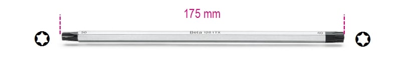Beta Omkeerbare schroevendraaier klingen voor Torx® schroeven 1281TX/3 - 012810351