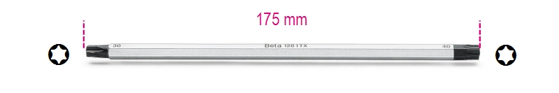 Beta Omkeerbare schroevendraaier klingen voor Torx® schroeven 1281TX/4 - 012810352