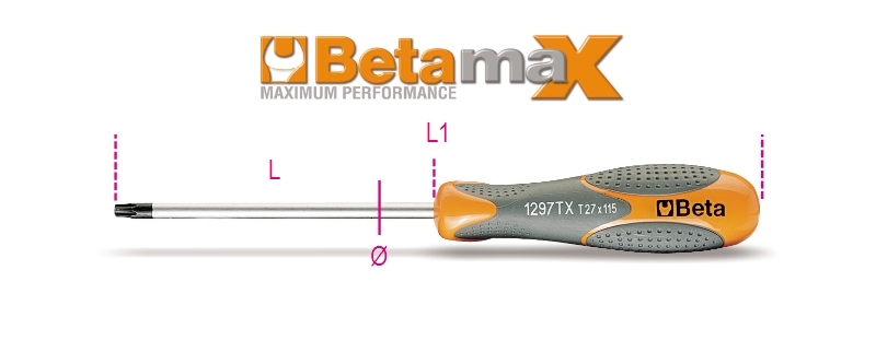 Beta Schroevendraaier voor Torx® schroeven 1297TX 07 - 012970007