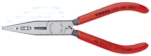 Knipex Bedradingstang zwart geatramenteerd met kunststof bekleed 160 mm - 1301160