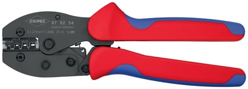 Knipex Krimptang | lengte 220 mm | 0,1-2,5 (AWG 27-13) mm² 483 g | 1 stuk - 97 52 34
