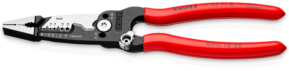 Knipex WireStripper multifunctionele tang | Voor elektricien | Amerikaans model | Kunststof bekleed - 13 71 8
