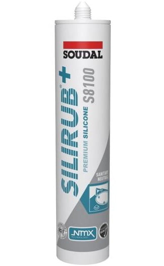 Soudal Silirub+ S8100 Neutraal | Sanitairkit | Lichtgrijs | 300 ml - 137418