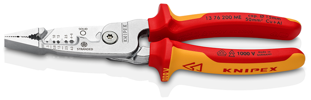Knipex WireStripper metrisch model | Geïsoleerd | Meer-componentengrepen | VDE-getest - 13 76 200 ME SB