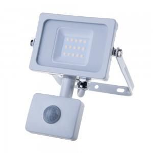 LED Bouwlamp 10W 6400k IP44 met Sensor Body Wit