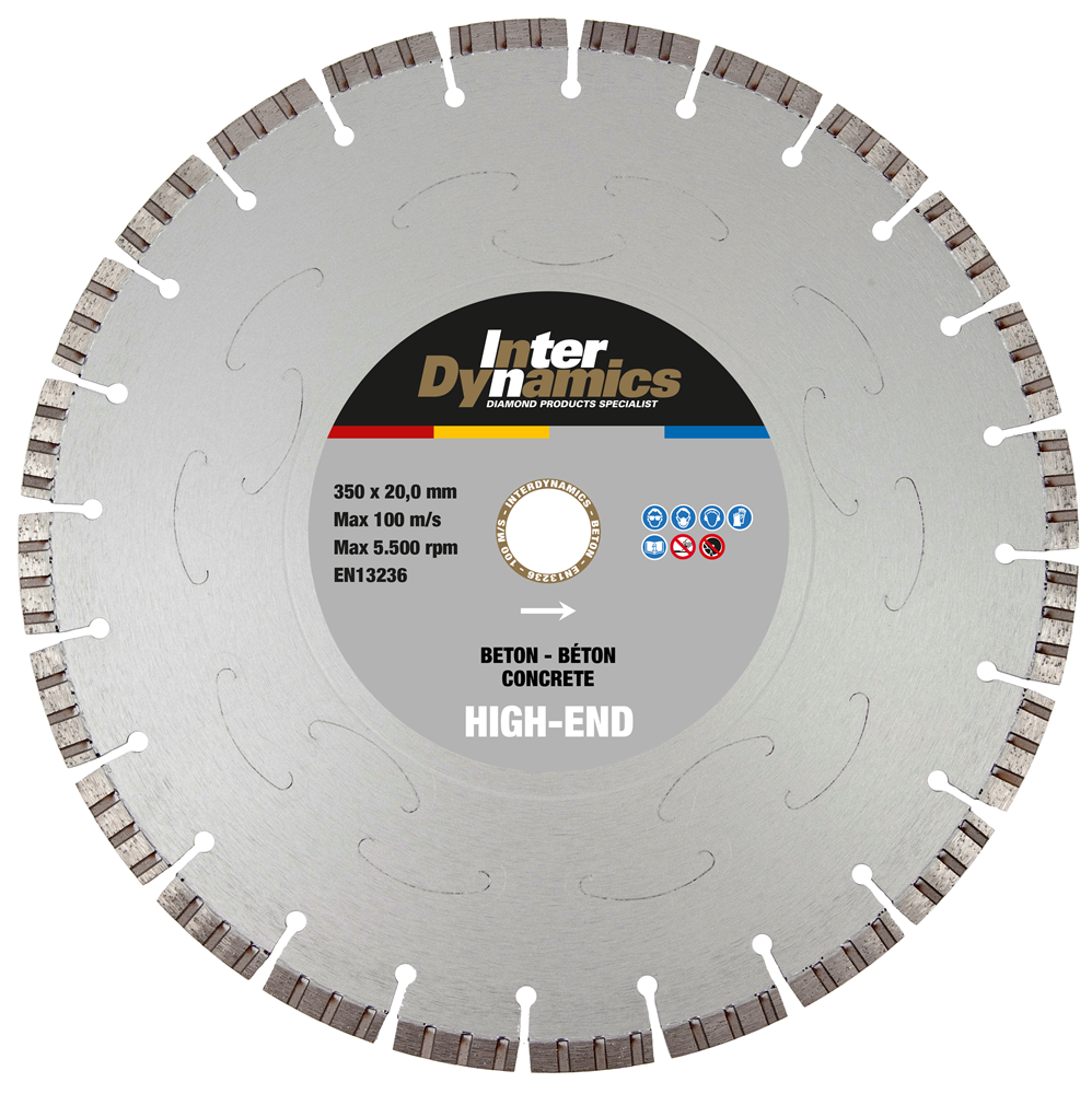 InterDynamics Beton High-End diamantzaagblad 300mm, 25.4mm | 1 stuk - 147301