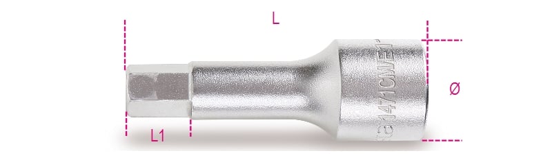 Beta Dopsleutel met zeskantprofiel, 11 mm, voor Mercedes ML remafstel schroeven (serie 166) 1471CM/E11 - 014710361