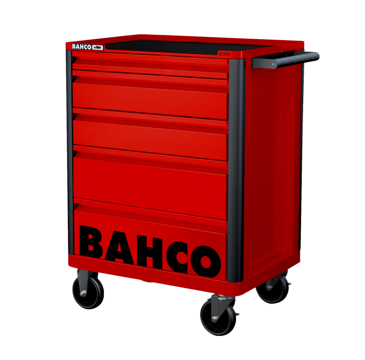 Bahco Gereedschapswagen E72 26" met 5 lades rood | 693 mm x 510 mm x 955 mm 1472K5RED