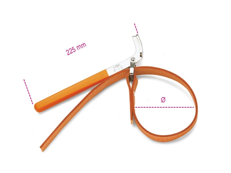 Beta Oliefiltersleutel met canvasband 1490/2 - 014900002
