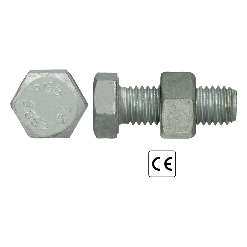 pgb-Europe PGB-FASTENERS | SB-bout CE 8.8 EN15048-1 M20x50 Tvz | 25 st F15048810020000503