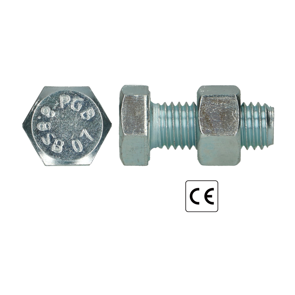 pgb-Europe PGB-FASTENERS | SB-bout CE 8.8 EN15048-1 M10x40 Zn | 100 st F15048801010000403