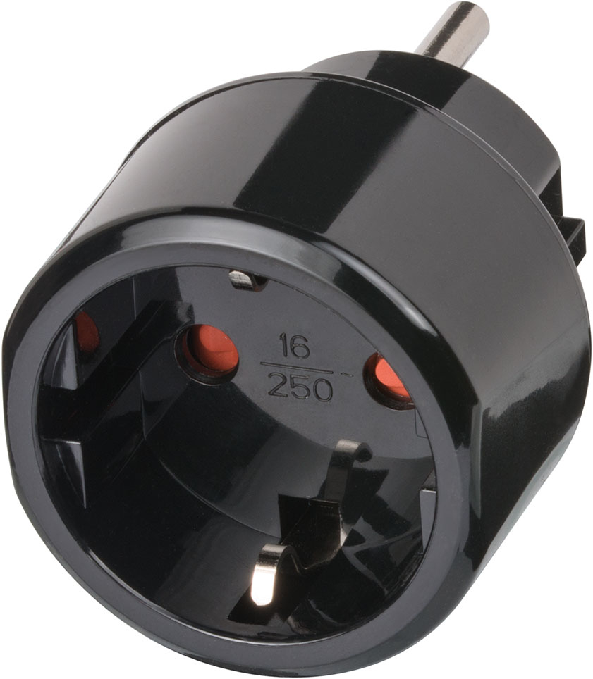 Brennenstuhl 1508450 Type C (Europlug) Type A Zwart netstekkerÂ adapter