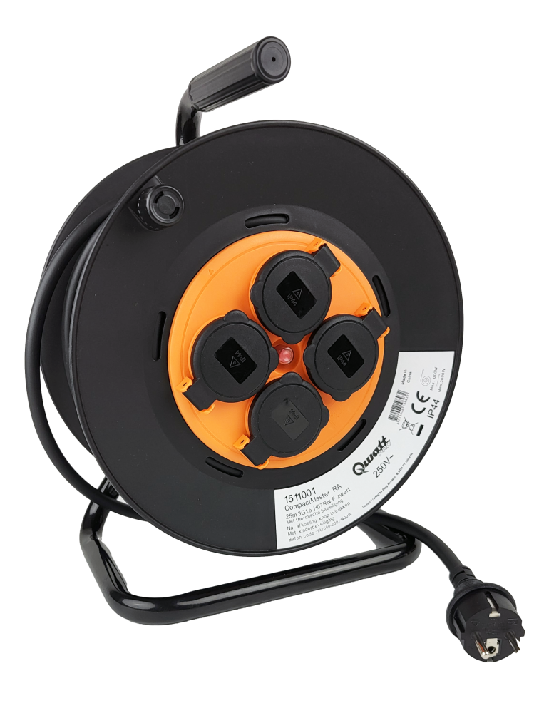 Qwatt Pro CompactMaster RA | 50m | 3G1,5 H07RN-F | zwart - 1511005
