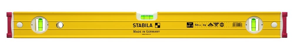 Stabila Waterpas,96-2 afn.Kappen2V1H libel 120cm - 15229