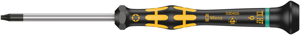 Wera 1567 TORX® HF Kraftform Micro Schroevendraaier met Vasthoudfunctie, TX 9 x 60 mm - 1 stuk(s) - 05030405001 afbeelding