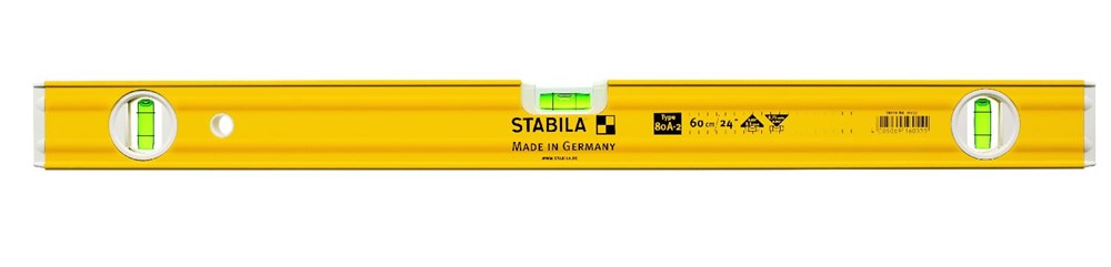 Stabila Waterpas | 80 cm | aluminium geel | ± 0,5 mm/m | 1 stuk - 19171 - 19171