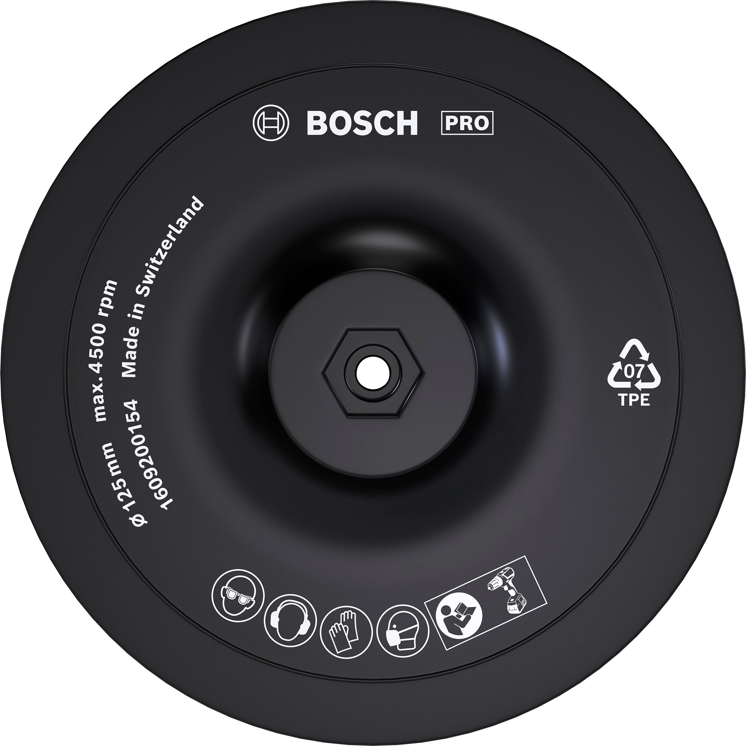 Bosch Accessoires Steunschijf met klithechtsysteem 125 mm, 8 mm 1st - 1609200154