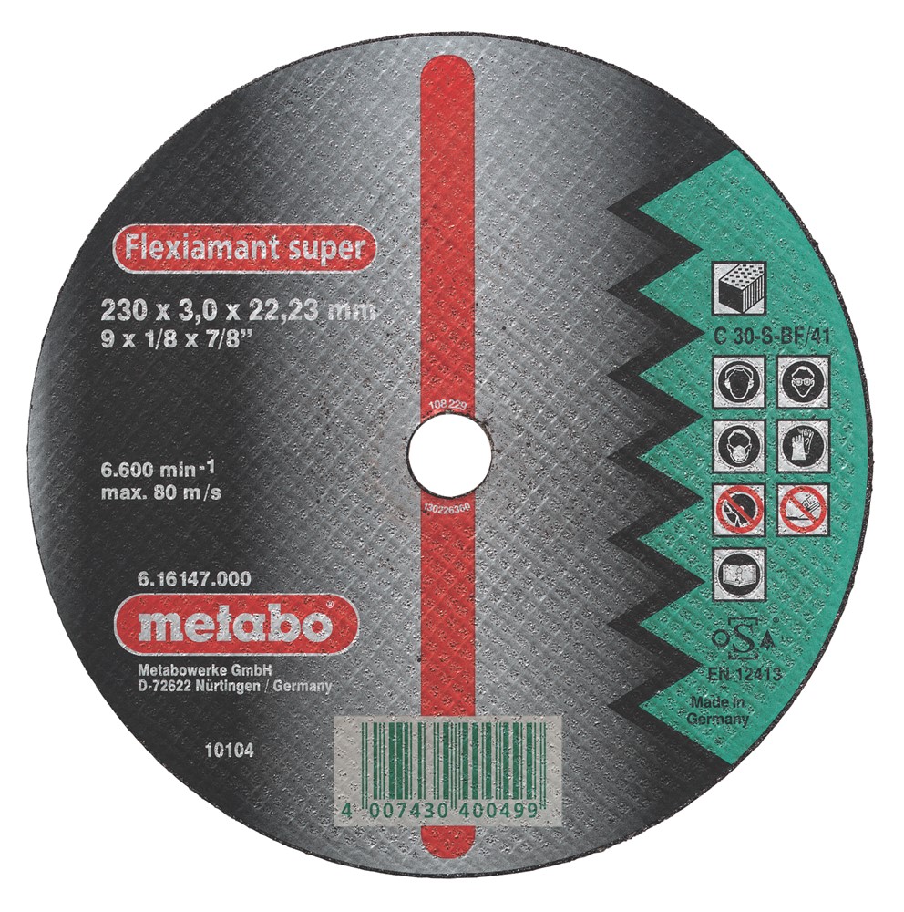 Metabo Accessoires Doorslijpschijf Ø 230x3 0x22 2 steen Flexiamant super 25 stuks 616147000