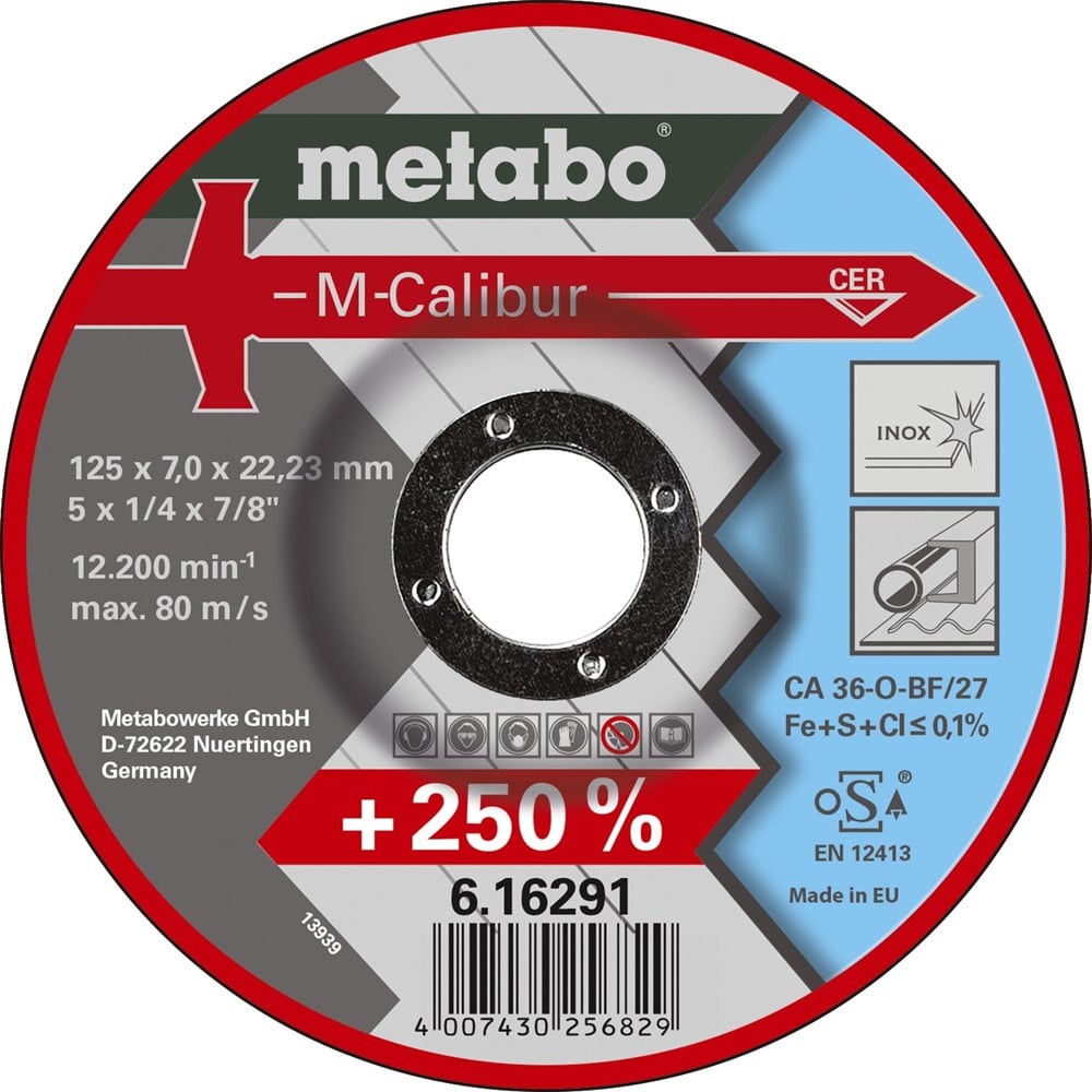 Metabo Accessoires M-Calibur Afbraamschijf Ø 125x7,0x22,23 mm - 25 stuks - 616291000