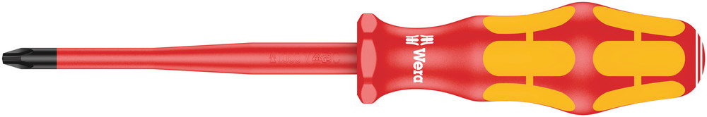 Wera 162 iSS PH VDE geïsoleerde Phillips Schroevendraaier, kling met gereduceerde diameter, extra smalle handgreep, PH 2 x 100 mm - 1 stuk(s) -