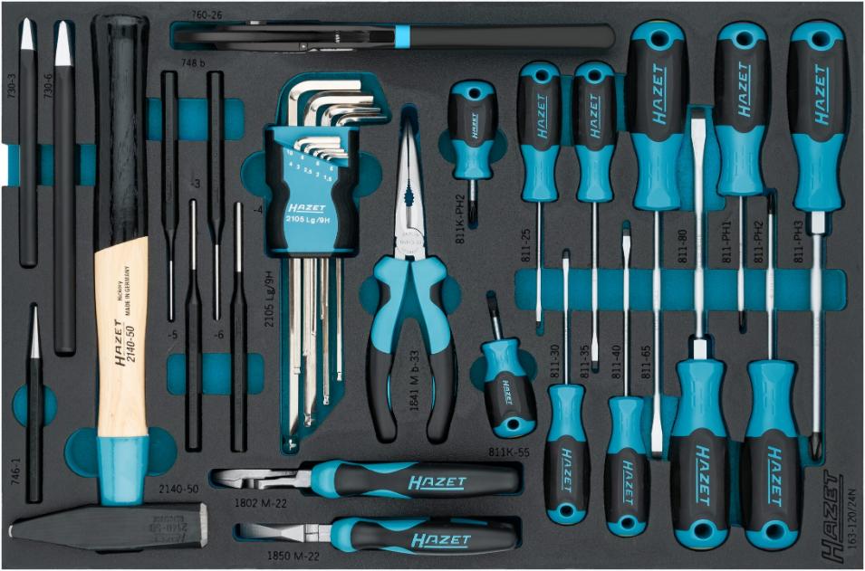 HAZET Universele set - 24-delig in inleg - 163-120/24N