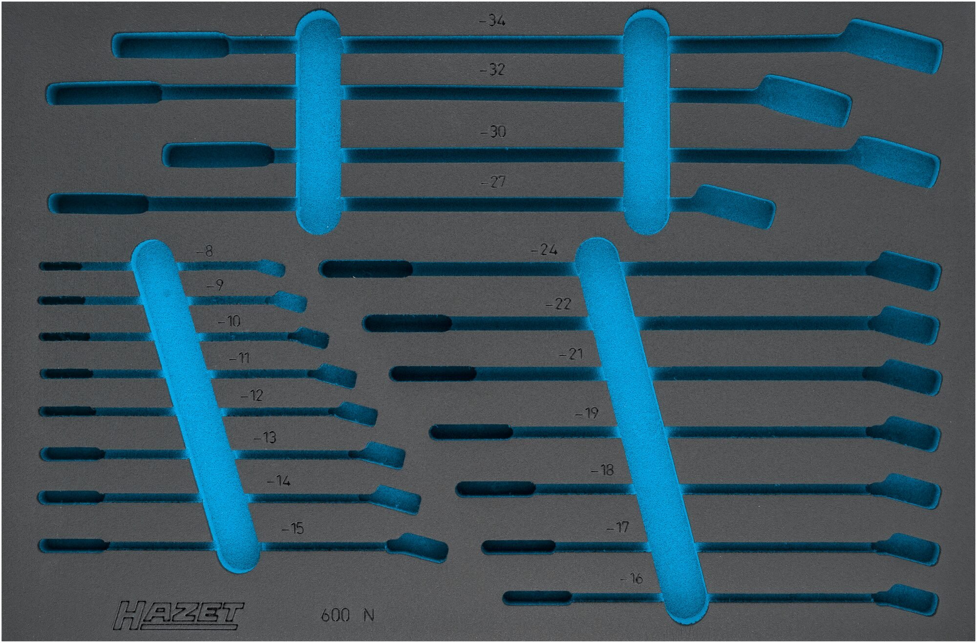 HAZET 2-componenten zachschuiminleg 163-210L · L x B: 519 mm x 342 mm