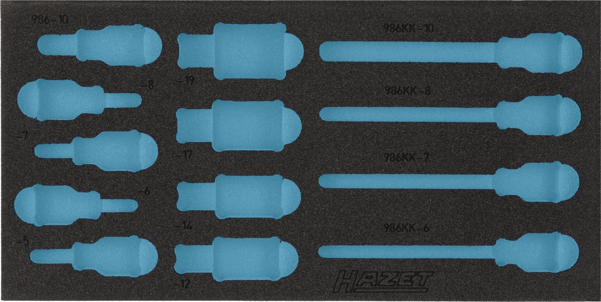 HAZET 2-componenten zachschuiminleg 163-220L · L x B: 342 mm x 172 mm