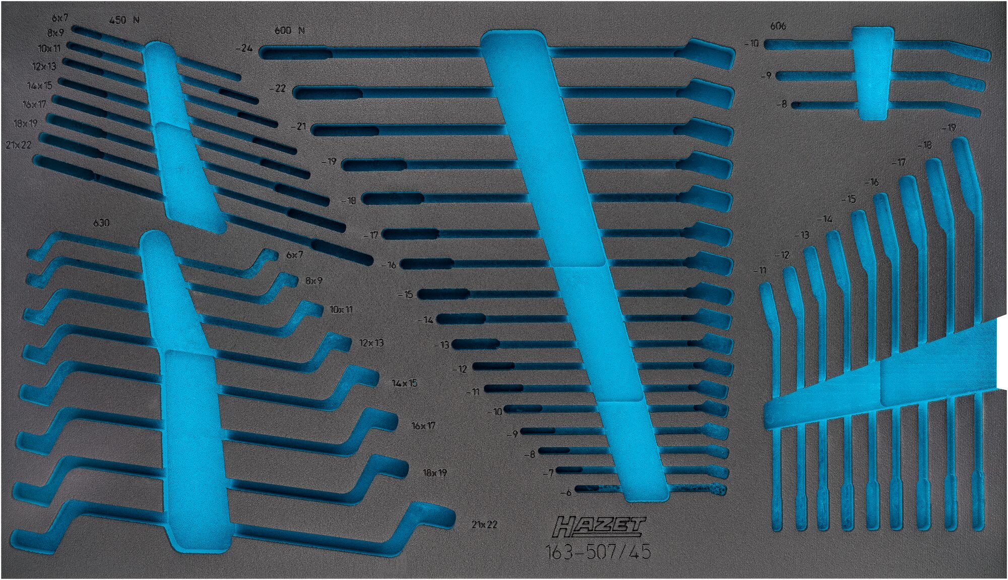 HAZET 2-componenten zachschuiminleg 163-507L · L x B: 691 mm x 392 mm