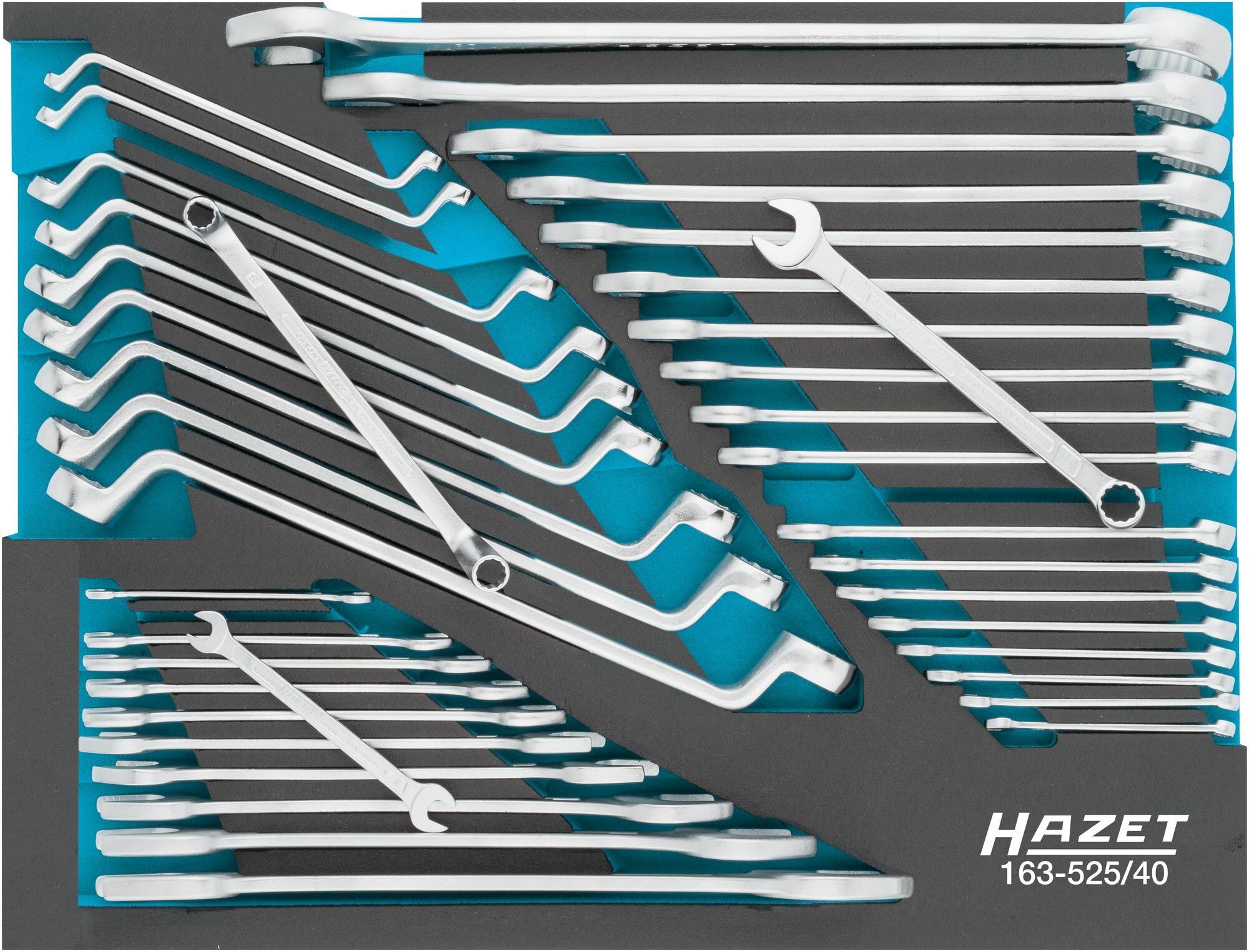 HAZET Sleutelgereedschapset 163-525/40 - Buiten-zeskant-profiel, Buitentwaalfkant tractieprofiel - 40-delig - 6 x 7 - 34 x 36