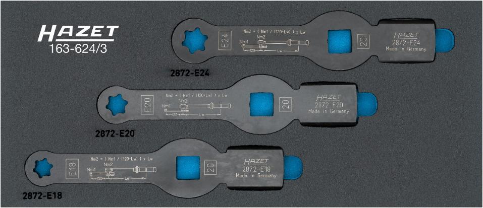 HAZET Ring-slagsleutelset - 3-delig in inleg - 163-624/3