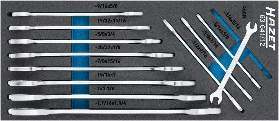 HAZET Sleutelgereedschapset - 12-delig in inleg - 163-641/12