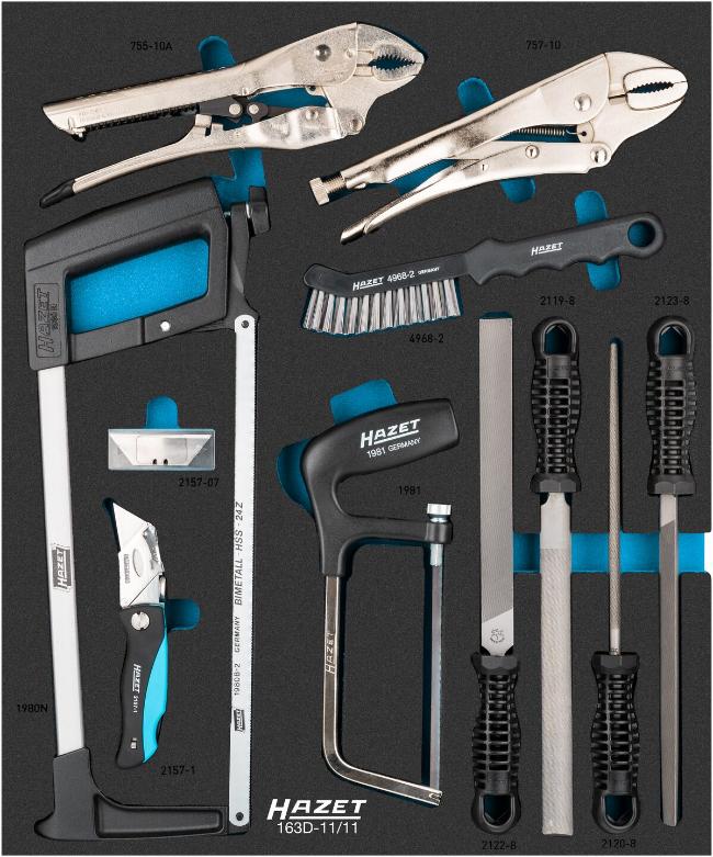 HAZET Universele set - 11-delig in inleg - 163D-11/11