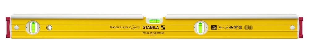 Stabila Waterpas, 96-2K verstevigd 2V1H 80cm - 16403