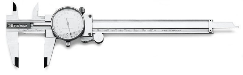 Beta Schuifmaat met meetklok analoge uitlezing tot 0.02 mm 1652 - 016520016