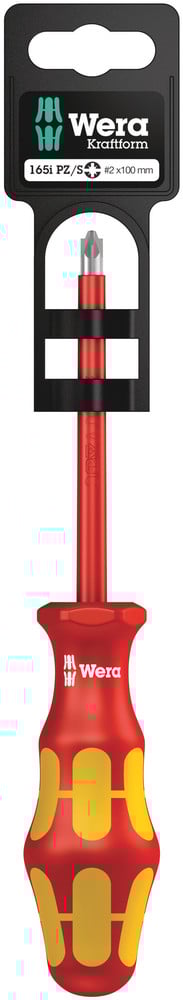 Wera 165 i PZ/S SB VDE geïsoleerde Schroevendraaier voor PlusMinus-Schroeven, PZ/S # 1 x 80 mm - 1 stuk(s) - 05100021001