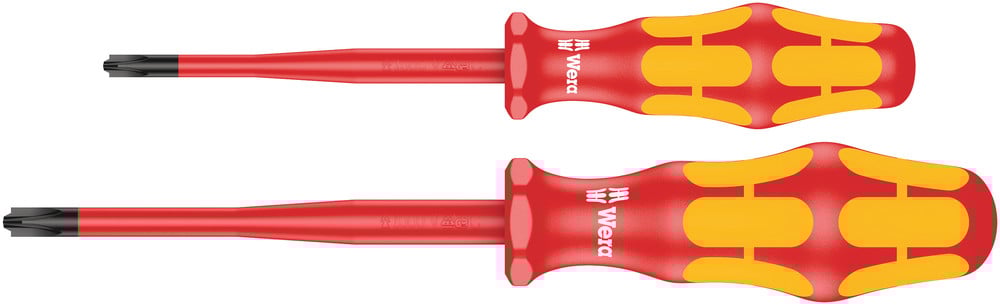 Wera 165 iS PZ/ S # 1+ 2 Schroevendraaierset Kraftform Plus serie 100. Met gereduceerde klingdiameter, 2-delig - 05006470001