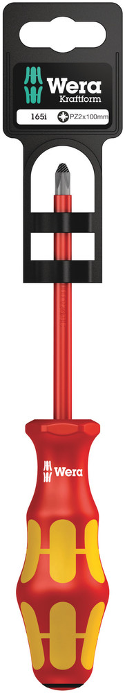 Wera 165 i PZ SB VDE geïsoleerde Pozidriv Schroevendraaier, PZ 2 x 100 mm - 1 stuk(s) - 05100016001