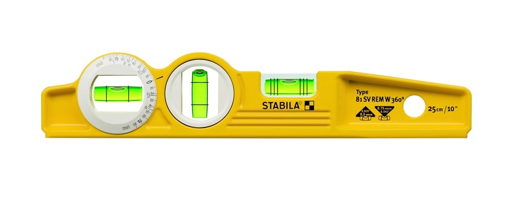 Stabila Waterpas, V-groef 1V1H1x360° Libel 25cm - 16670