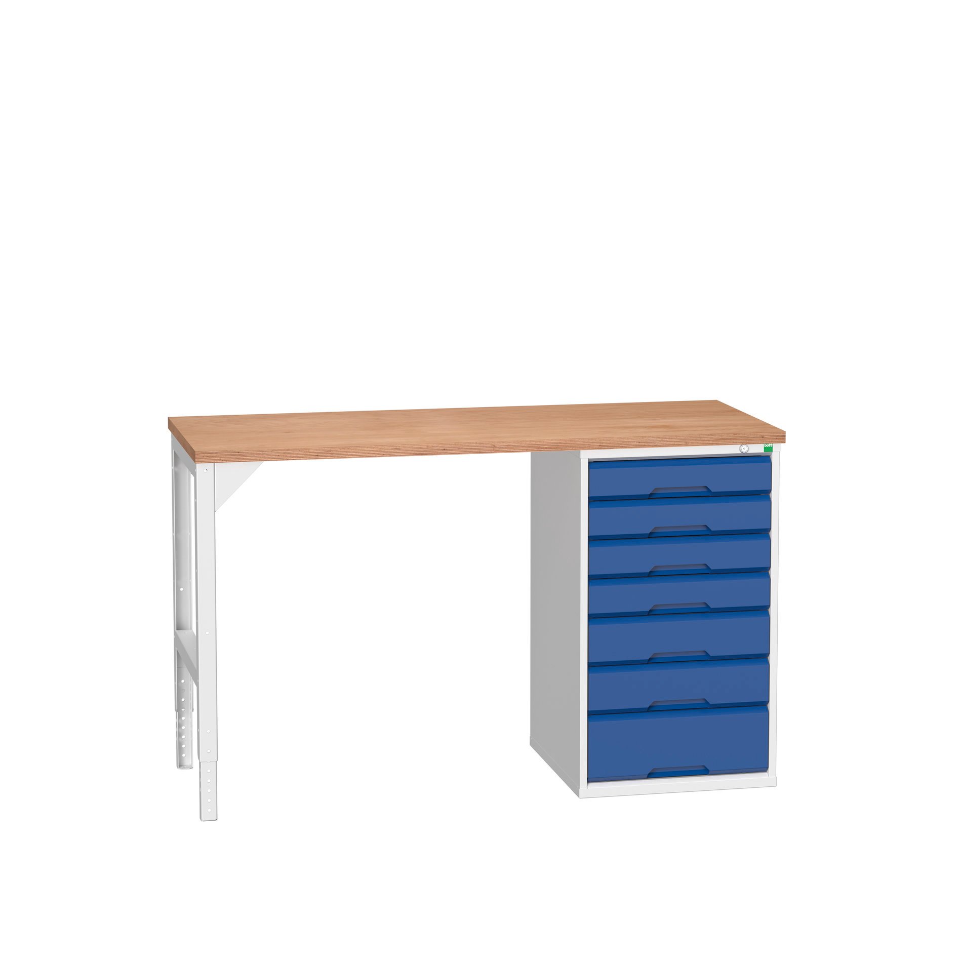 Bott Verso Werkbank | 7 Lades | Breedte 1500mm | Multiplex | RAL 5010 - 16921901.11