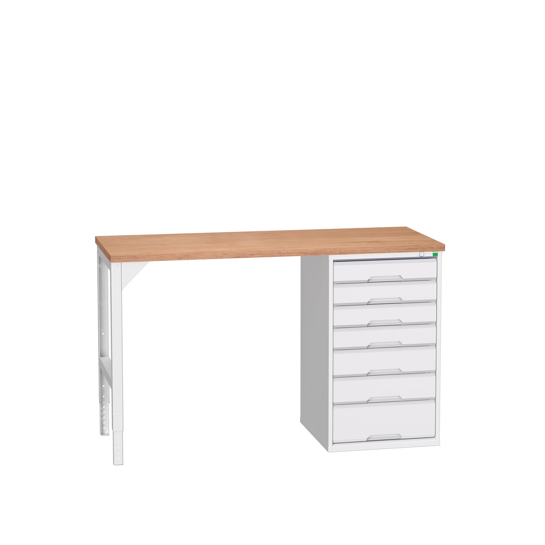 Bott Verso Werkbank | 7 Lades | Breedte 1500mm | Multiplex | RAL 7035 - 16921901.16