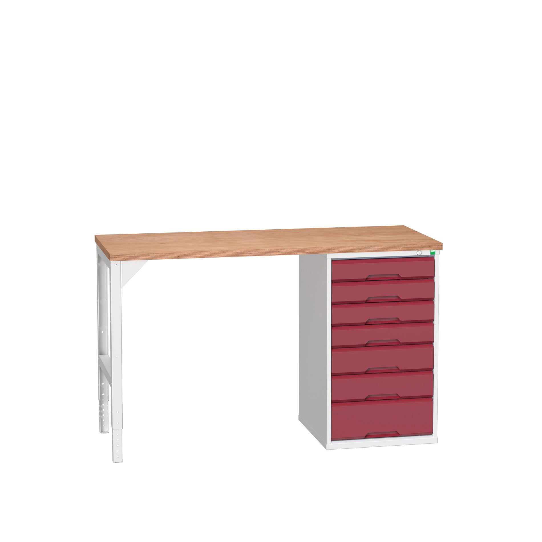 Bott Verso Werkbank | 7 Lades | Breedte 1500mm | Multiplex | RAL 3004 - 16921901.24