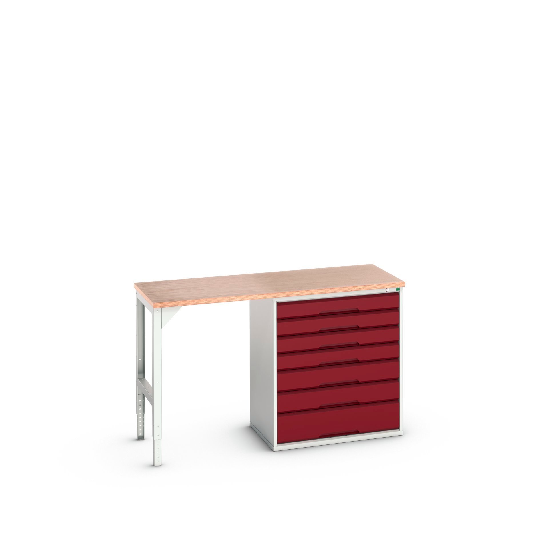 Bott Verso Werkbank | 7 Lades | 1 Deur | Breedte 1500mm | Multiplex | RAL 3004 - 16921904.24