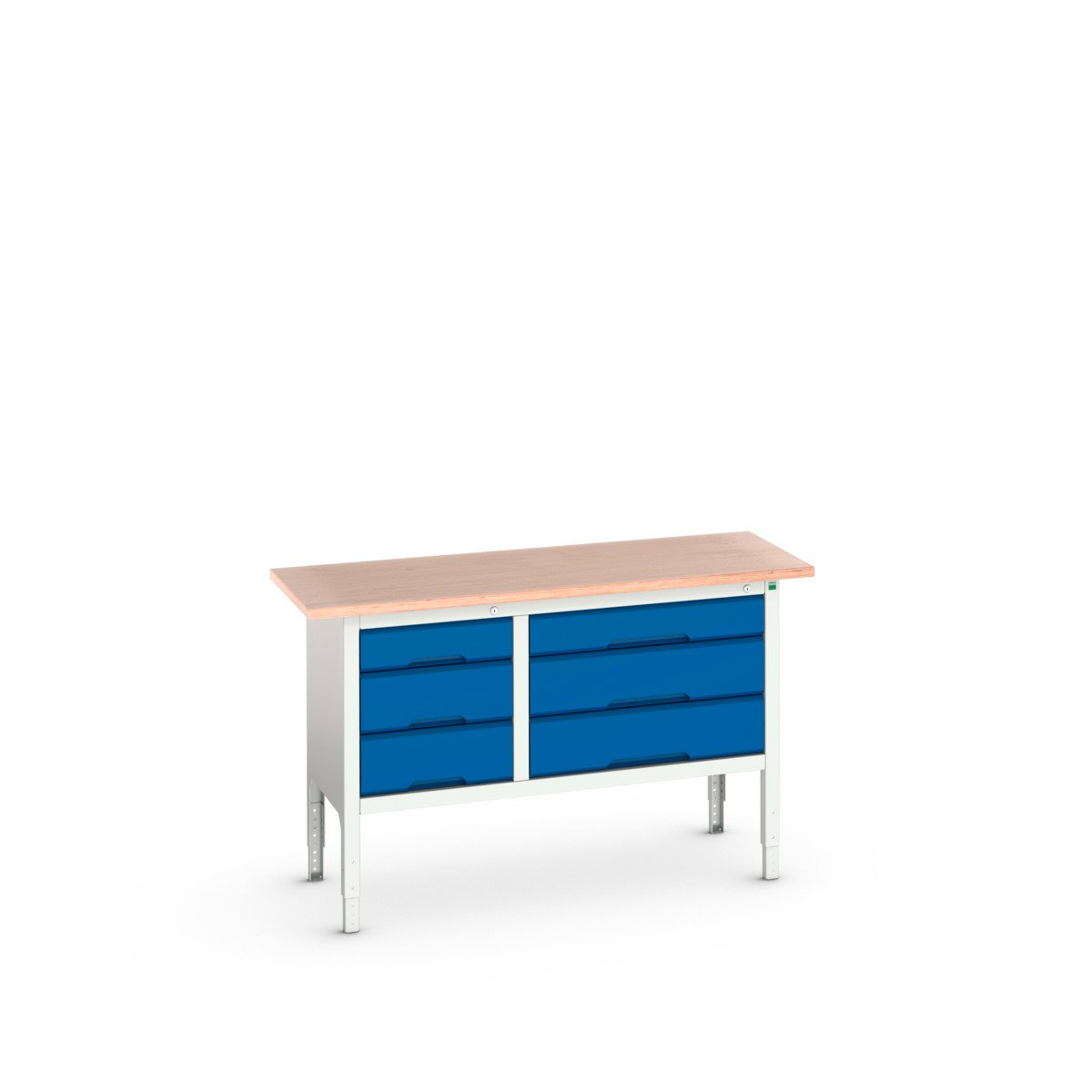 Bott Verso Verstelbare Werkbank | 1500x600x830-930mm | 6 Laden | Multiplex | RAL 5010 - 16923015.11